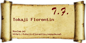 Tokaji Florentin névjegykártya